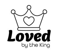 Loved by The King Bible Verses Design About Faith Wall Decals PVC 54.6x56.2cm Removable Without Leaving Glue Black