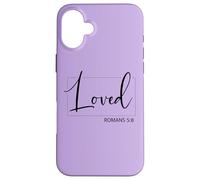 Loved Christian Faith Religious Quote Romans 5:8 Case for iPhone 16 Plus