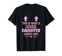 Loved Daughter Funny - Cute Arrow Design - Typography T-Shirt