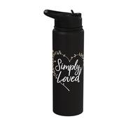 Loved Heart Sentimental Words Art Stainless Steel Insulated Water Bottle