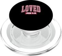 Loved John 3:16 God Faith Jesus Valentine's Day PopSockets PopGrip for MagSafe