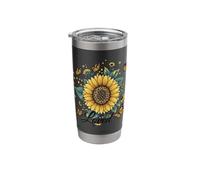Loved Sunflower Butterfly Moms Summer Vibes Stainless Steel Insulated Tumbler