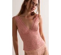 Loved You First Lace Cami by Intimately at Free People in Sunset Sorbet, Size: Large - female