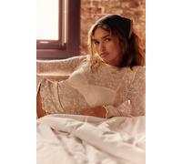 Loved You First Lace Long Sleeve by Intimately at Free People in Sugar Coated, Size: Medium - female