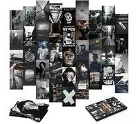 LOVEDMORE Grunge Aesthetic Wall Collage Kit - 40pcs 4x6inch Dark & Black Picture Set for Dorm & Bedroom Room Decor