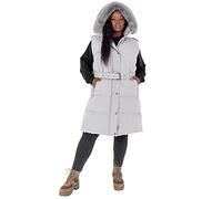 Lovedrobe Ladies Womens Gilet Sleevless Winter Jacket Silver Size 16