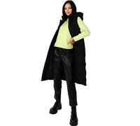 Lovedrobe Ladies Womens Hooded Gilet Sleeveless Quilted Winter Jacket Coat Body Warmer Plus Size with Side Pockets, Black, 10