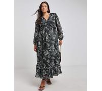 Lovedrobe Printed Smock Maxi Dress Black 10