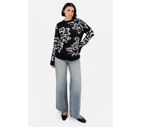 Lovedrobe Women's Floral Jacquard Jumper in Black | Size: 12-14 Lovedrobe Black 12-14
