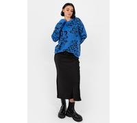 Floral Jacquard Jumper Lovedrobe Blue 16-18