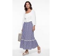 Lovedrobe Women's Gingham & Polka Dot Midi Skirt in Blue | Size: 20 Lovedrobe Blue 20