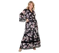 Lovedrobe Womens Ladies Summer Dress Plus Size Curve Floral Pattern Black Lace Size 20