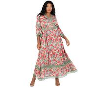 Lovedrobe Womens Ladies Summer Dress Plus Size Curve Floral Pattern Orange Lace Size 16