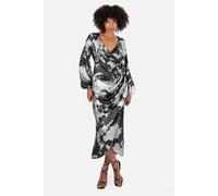 Lovedrobe Women's Long Sleeve Faux Wrap Gathered Midaxi Dress | Size: 8 Lovedrobe Multicolor 8