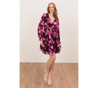 Lovedrobe Women's Long Sleeve Faux Wrap Mini Dress | Size: 22 Lovedrobe Multicolor 22