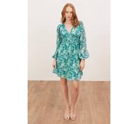 Lovedrobe Women's Long Sleeve Shirred Empire Waist Mini Dress | Size: 14 Lovedrobe Multicolor 14