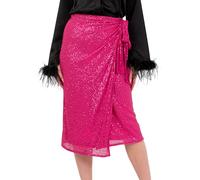 Lovedrobe Women's Women's Midi Skirt Ladies Wrap Sequin Embellished Lined Evening Occasion Party Wear Skirt (Pack of 1)