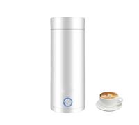 LoveFirst Travel Kettle,400ML Small Portable,3 in 1 Mini Electric Kettle,304Stainless Steel Food Grade, Fast Boil and Auto Shut Off Heating Mug for Tea,Coffee, Baby Milk Colour: White