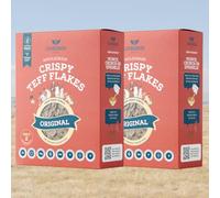 Lovegrass Ethiopia Crispy Teff Flakes (2 X boxes) | Award Winning Healthy, Whole Grain Breakfast Cereal 350g | Gluten Free | Vegan, High Protein, Fibre, Vitamins & Minerals | No Artificial Sugar