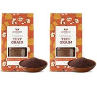 Lovegrass Ethiopia Habesha Brown Teff Grain 500g | Gluten Free | Vegan, High Protein, Vitamins & Minerals | Great for Baking or as a Rice, Couscous or Quinoa Substitute (Pack of 2)