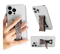 LOVEHANDLE PRO Premium Phone Grip - Silicone Strap - Magnetic Mount and Kickstand for Smartphone and Tablet - Leopard