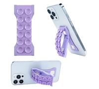 LOVEHANDLE PRO Premium Phone Grip - Suction Strap - Strong Grip Holder - Hands Free - Magnetic Phone Mount and Kickstand for Smartphone and Tablet - Lavender Suction