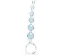 Lovehoney Anal Beads 6" Graduated Flexible Silicone Butt Plug Sex Toy, Blue | Safe Pull Ring for Beginners, Gradual Anal Dildo Stimulation, Waterproof, Adult Sex Toys for Men, Women & Couples