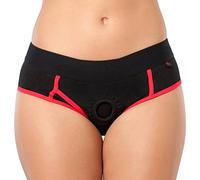 Lovehoney Black Unisex Strap On Harness Briefs with O Ring | Sizes 8-22 | S-XXL | Soft & Stretchy