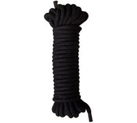 Lovehoney Bondage Boutique Soft Cotton Shibari Rope | 10 Metre Black BDSM Restraint for Kinbaku & Suspension | Durable Non-Slip Fetish Bondage Rope | Wrist, Ankle & Body Tie for Beginners & Couples