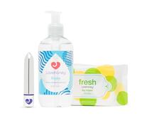Lovehoney Bullet Vibrator+Water Based Lube Gel+Toy & Body Wipes