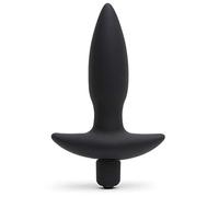 Lovehoney Butt Tingler Vibrating Butt Plug - 3.5 Inch Silicone Anal Plug - Beginner Friendly with Flared Base - 7 Vibration Modes & 3 Speeds - Waterproof - Black