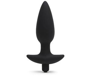 Lovehoney Butt Tingler Vibrating Butt Plug - 4.5 Inch Silicone Anal Plug - Beginner Friendly with Flared Base - 7 Vibration Modes & 3 Speeds - Waterproof - Black