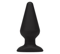 Lovehoney Classic Butt Plug | Silicone Anal Plug | 5.5 Inches of Insertable Length | 7.5 Inches of Girth | Adult Sex Toys Prostate Stimulation | Flared Base with Vibration | Waterproof | Black