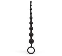 Lovehoney Classic Silicone Anal Beads | Graduated & Flexible Butt Plug with Safe Pull Ring | 10 Inch Dildo Anal Beads Gradual Stimulation | Waterproof Adult Sex Toys for Men Women Couples | Black