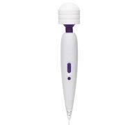 Lovehoney Classic Wand Vibrator 12 Speeds Body Massager for Couples, White | Soft Silicone Flexible Head, Extra Powerful Clit Stimulator Sex Toy, Mains Powered Massage Gun, Ergonomic Handle