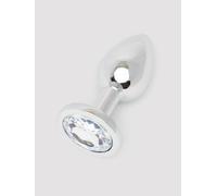 Lovehoney Clear Jewelled Metal Butt Plug - Silver Silver