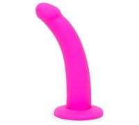 Lovehoney Curved Silicone Suction Cup Dildo 6 Inch - Pink Pink
