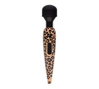 Lovehoney Deluxe Magic Wand Vibrator | Rechargeable Mini Wand Massager | Soft Silicone Flexible Head| Ergonomic Handle| Wireless Powerful Body Clit Massage Sex Toy for Women Men & Couples | Leopard