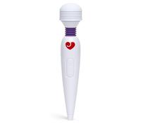 Lovehoney Deluxe Magic Wand Vibrator | Rechargeable Mini Wand Massager | Soft Silicone Flexible Head| Ergonomic Handle| Wireless Powerful Body Clit Massage Sex Toy for Women Men & Couples | White
