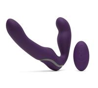 Lovehoney Desire Strapless Strap on Vibrating Dildo, Purple, 8 Inch