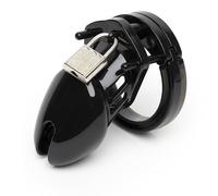 Lovehoney DOMINIX Deluxe Rigid Plastic Chastity Device 2.5" for Men, Black