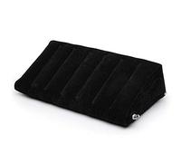 Lovehoney Dominix Sex Position Wedge - Flocked Non-Slip Inflatable Wedge - Includes 2 Strong Loops for Restraints - Sex Pillow for Couples - Black