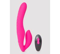 Lovehoney Double Down Rechargeable Remote Control Vibrating Strapless Strap-On - Pink Pink
