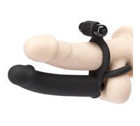 Lovehoney Double Fun Vibrating Double Penetration Strap On Dildo, 5.5"
