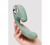 Lovehoney Dual Embrace Pulsing Clitoral Suction Dual Stimulator - Green Green