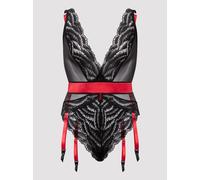 Lovehoney Empress Red Satin and Lace Body - Small - Red Red