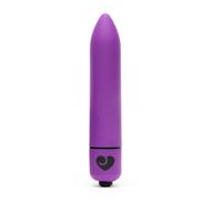 Lovehoney Excite Bullet Vibrator - 3.5 Inch Powerful Mini Vibrator - 10 Function Single Button Control Quiet Bullet Vibrator for Women - Waterproof & Travel Proof Adult Pleasure Toy - Purple