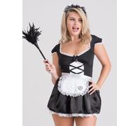 Lovehoney Fantasy Maid Luxe Costume - M / L - Black Black