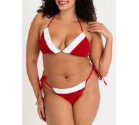 Lovehoney Fantasy Plus Size Santa Red Velvet Bikini Set - One Size Queen - Red Red