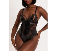 Lovehoney Fierce Muse Wet Look Body with Open Detail - Medium - Black Black